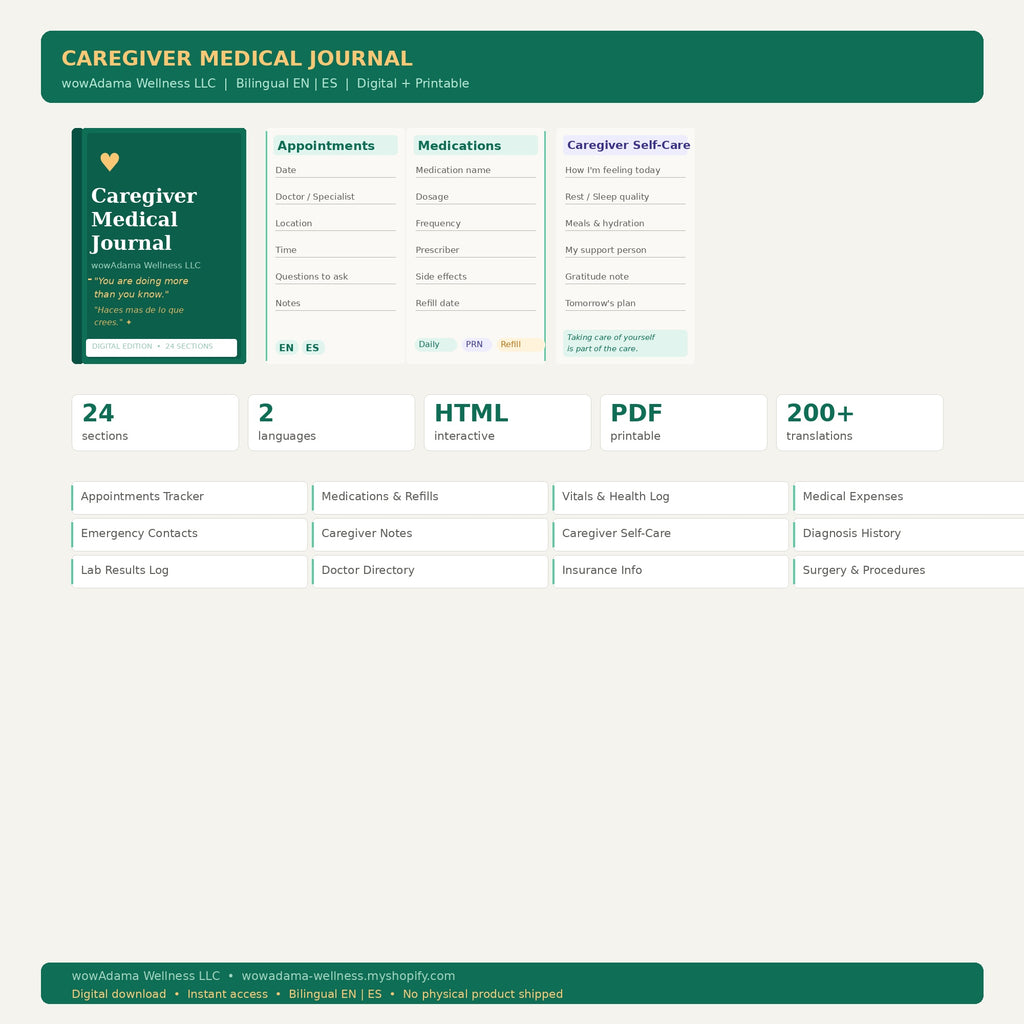 Caregiver Digital Journal